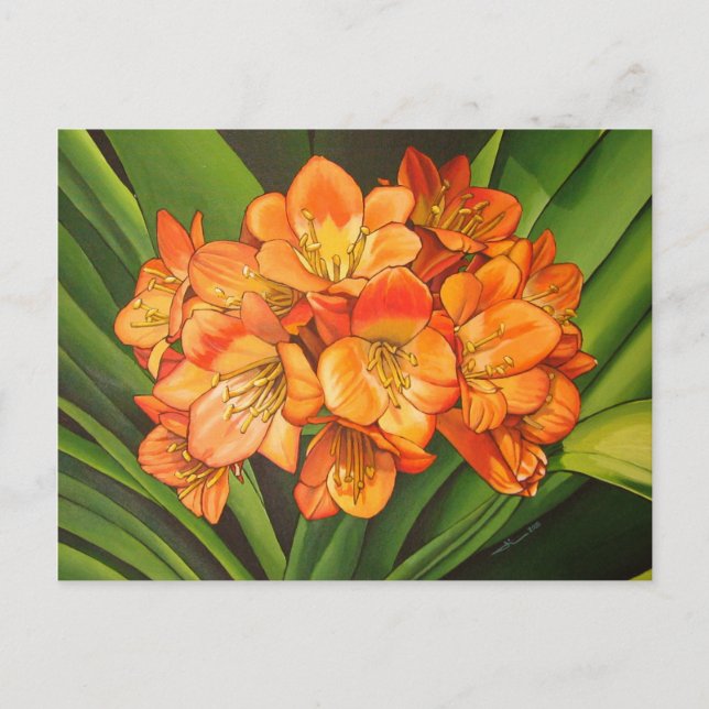 Carte Postale Fleurs oranges (Devant)