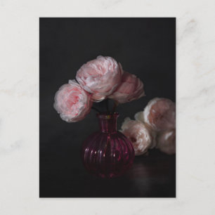 Carte Postale Fleurs   Pale Pink Peonies dans Vase