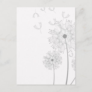 Carte Postale Fleurs Pissenlit Fleurs Paix Amour Destinée