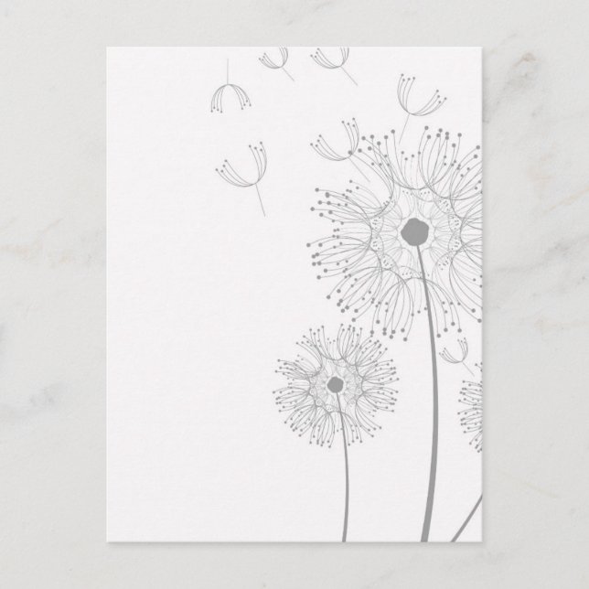 Carte Postale Fleurs Pissenlit Fleurs Paix Amour Destinée (Devant)