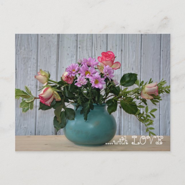 Carte Postale Fleurs pour toi ... (Devant)