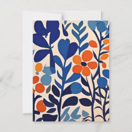 Carte Postale fleurs retro 70's