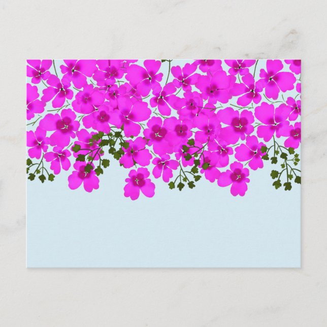Carte postale Fleurs Roses (Devant)