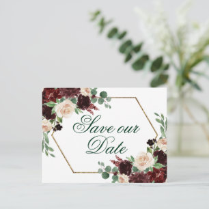 Carte Postale Fleurs Rustiques   Marsala Terracotta Enregistrez 