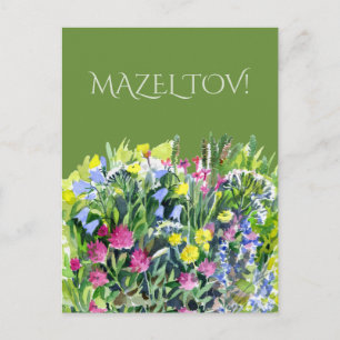 Carte Postale Fleurs sauvages aquarelle