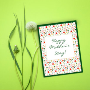 Carte Postale Fleurs sauvages Motifs de la journée de la grand-m
