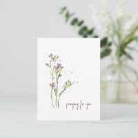 Fleurs sauvages peintes à la main modernes | En pe