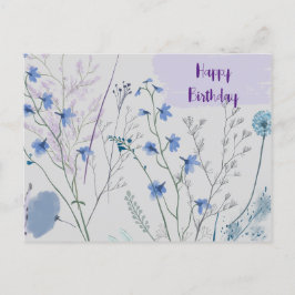 Carte Postale Fleurs sauvages rustiques bohèmes fantaisistes Ann