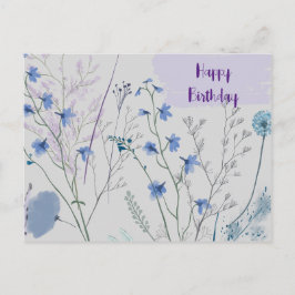 Carte Postale Fleurs sauvages rustiques bohèmes fantaisistes Ann