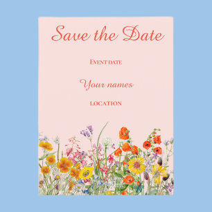 Carte Postale Fleurs sauvages vifs