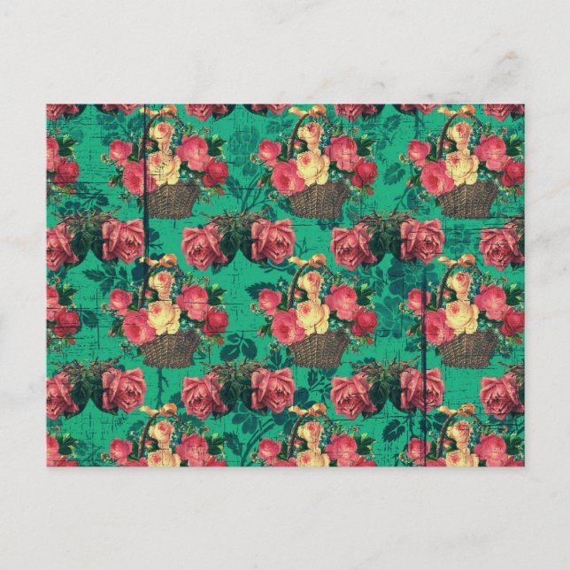 Carte Postale Fleurs victoriennes vintages (Devant)