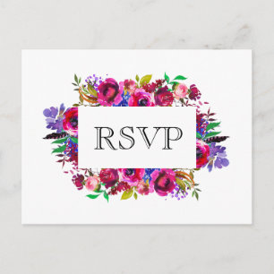 Carte Postale Fleurs vives Boho Gras RSVP