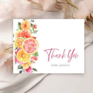 Carte Postale Fleurs vives Festives Merci d'agrumes floraux