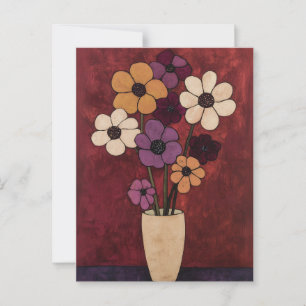 Carte Postale Fleurs Whimsy minimalistes No.038