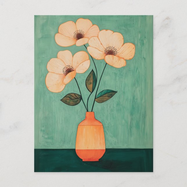 Carte Postale Fleurs Whimsy minimalistes No.043 (Devant)