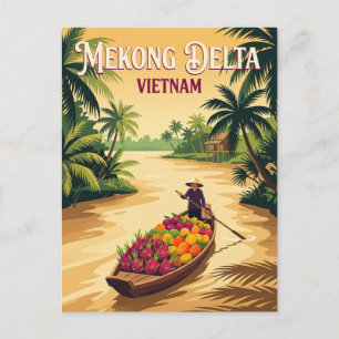 Carte Postale Fleuve Mekong Vietnam