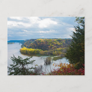 Carte Postale Fleuve Mississippi et forêts pendant l'automne