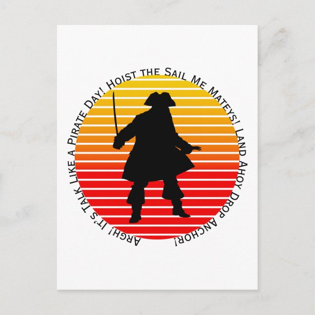 Carte Postale Flibustiers Steampunk Journee Parler Comme un Pira (Devant)