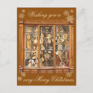 Carte postale Flocon de neige de Noël—Fenêtre Bout