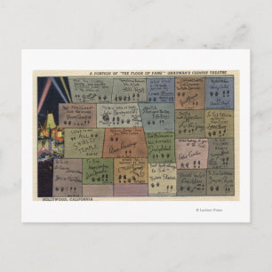 Carte Postale Floor of Fame, Théâtre chinois de Grauman