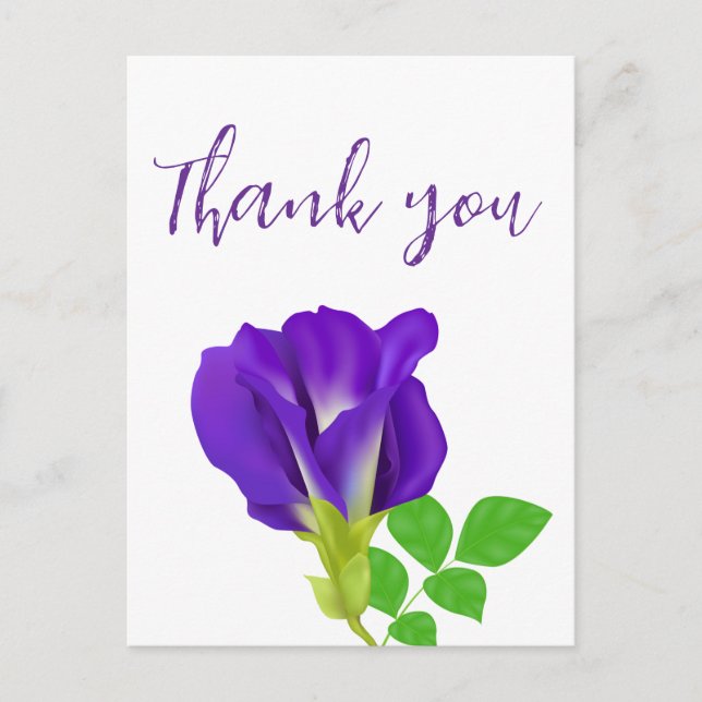 Carte Postale Floral à fleurs violettes (Devant)