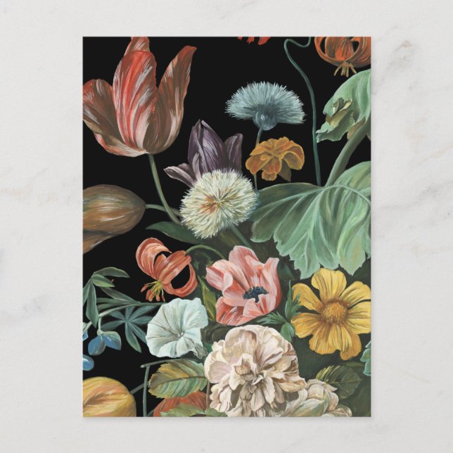 Carte Postale Floral baroque - Bouquet de fleurs (Devant)