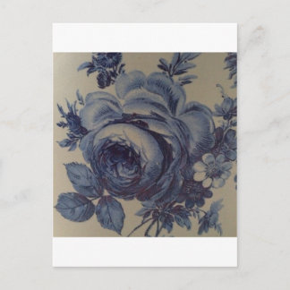Carte Postale Floral bleu