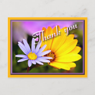 Carte Postale Floral bleu et jaune