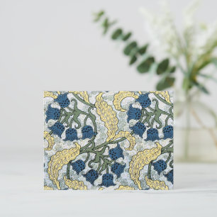 Carte Postale Floral Blue Flowers Lily Valley Répétition