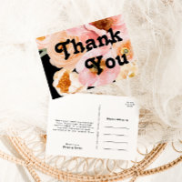 Floral coloré gras | Merci Mariage noir