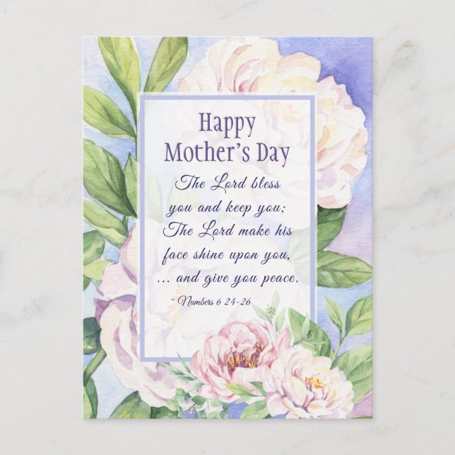 Carte Postale Floral de Mother's Day (Devant)