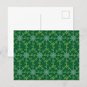 Carte Postale Floral décoratif Motif sans couture
