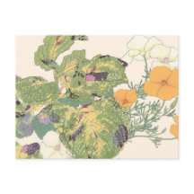 Floral japonais vintage Belle Fleurs orange
