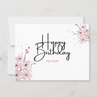 Carte Postale Floral Joyeux anniversaire