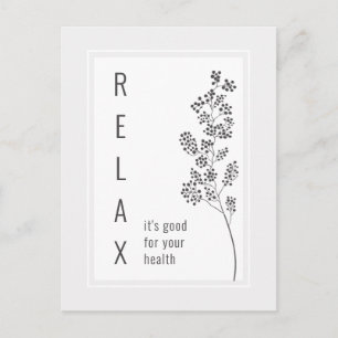 Carte Postale Floral Relax Motivation dire