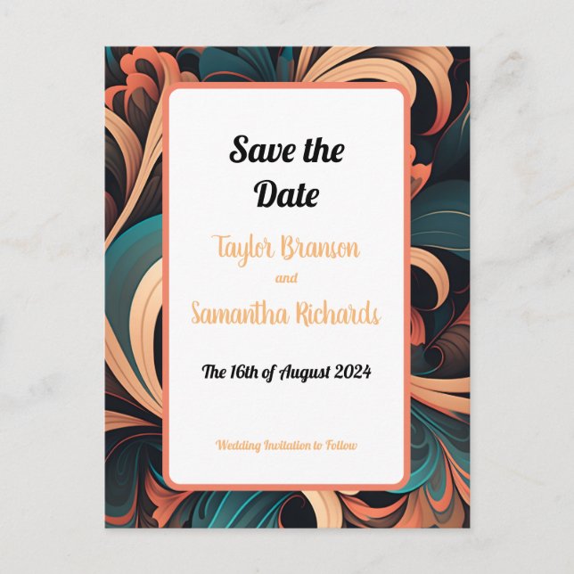 Carte Postale Floral rétro vintage (Devant)