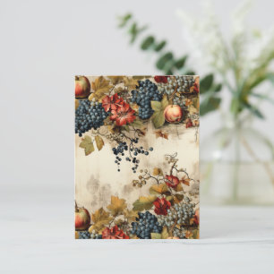 Carte Postale Floral Thanksgiving Motif Vintage (9)