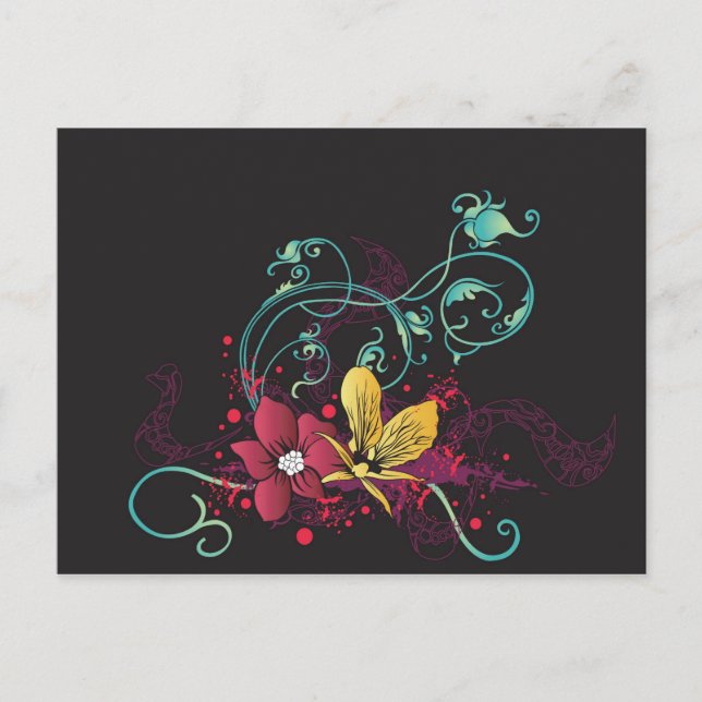 Carte postale florale (Devant)