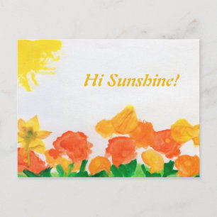 Carte postale Florale Aquarelle