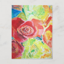 Carte postale Florale Aquarelle
