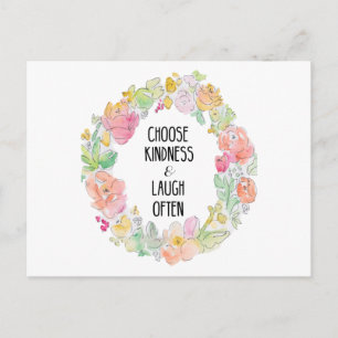 Carte postale florale inspirante