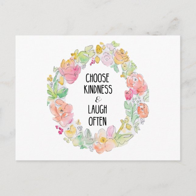 Carte postale florale inspirante (Devant)