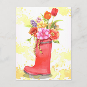 Carte postale florale mignonne