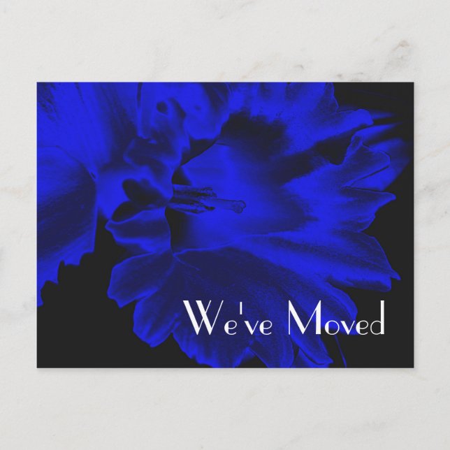 Carte postale florale nouvelle adresse (Devant)