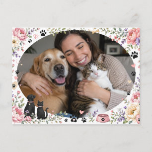 Carte postale florale personnalisée pour amateur d