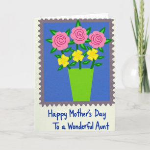 Carte Postale Florale pour la Meilleure Maman