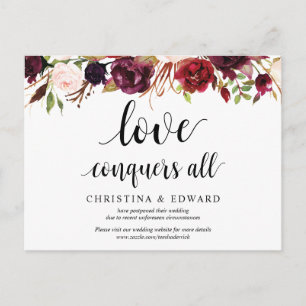 Carte Postale Floraux Bourgogne, L'amour conquiert tout, Postpon