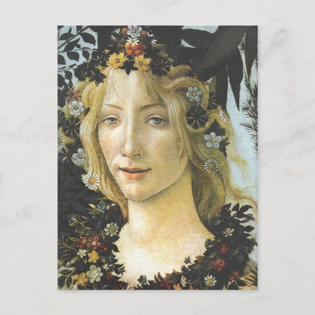 Carte Postale Flore (détail de Primavera) Beaux-arts Botticelli (Devant)