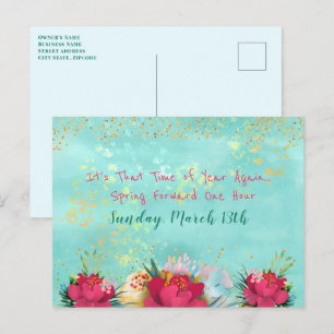 Carte Postale Flore et Parties scintillant Ressort vers l'avant 