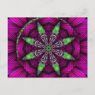 Carte postale Flore Kaleidoscopique Mandala Design